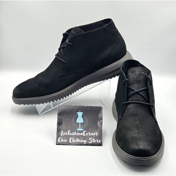 Cole Haan Other - Cole Haan Men's Black Suede Lightweight Original Grand Chukka Boots Size 13 2955